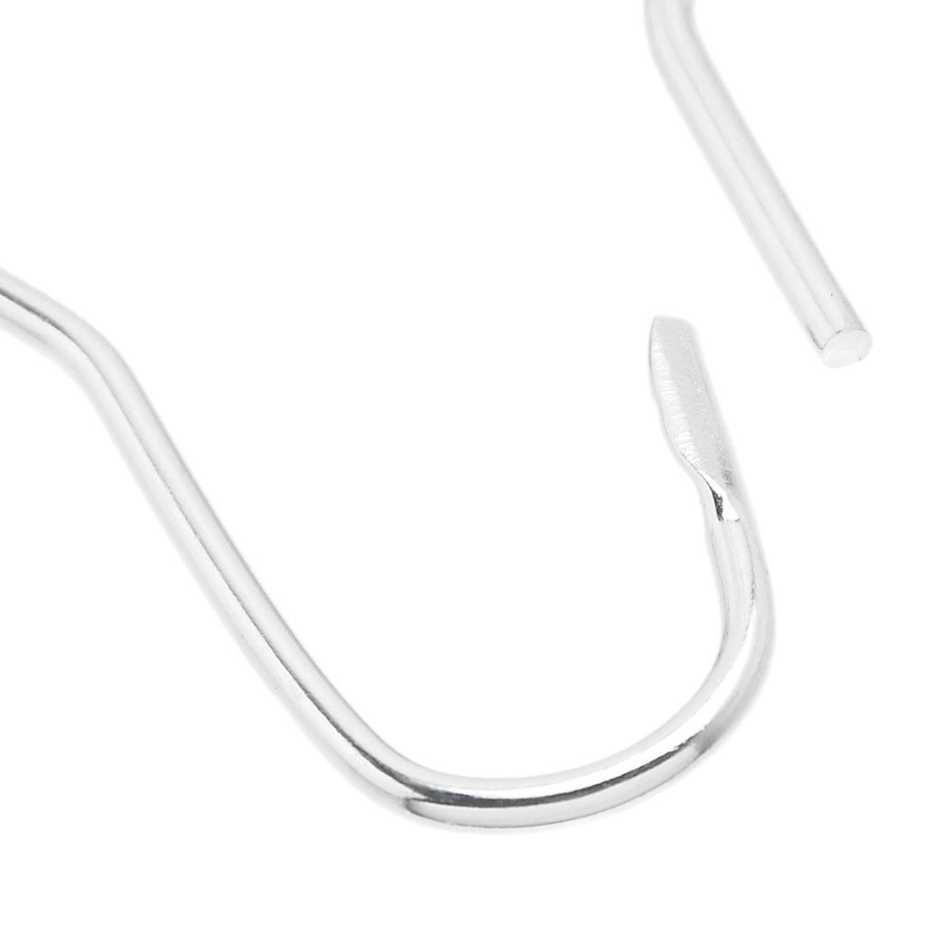 12pcs Cucurbit Shaped Metal Shower Curtain Rings Plated Roller Ball Hooks (Silver) Shower Curtain Hooks