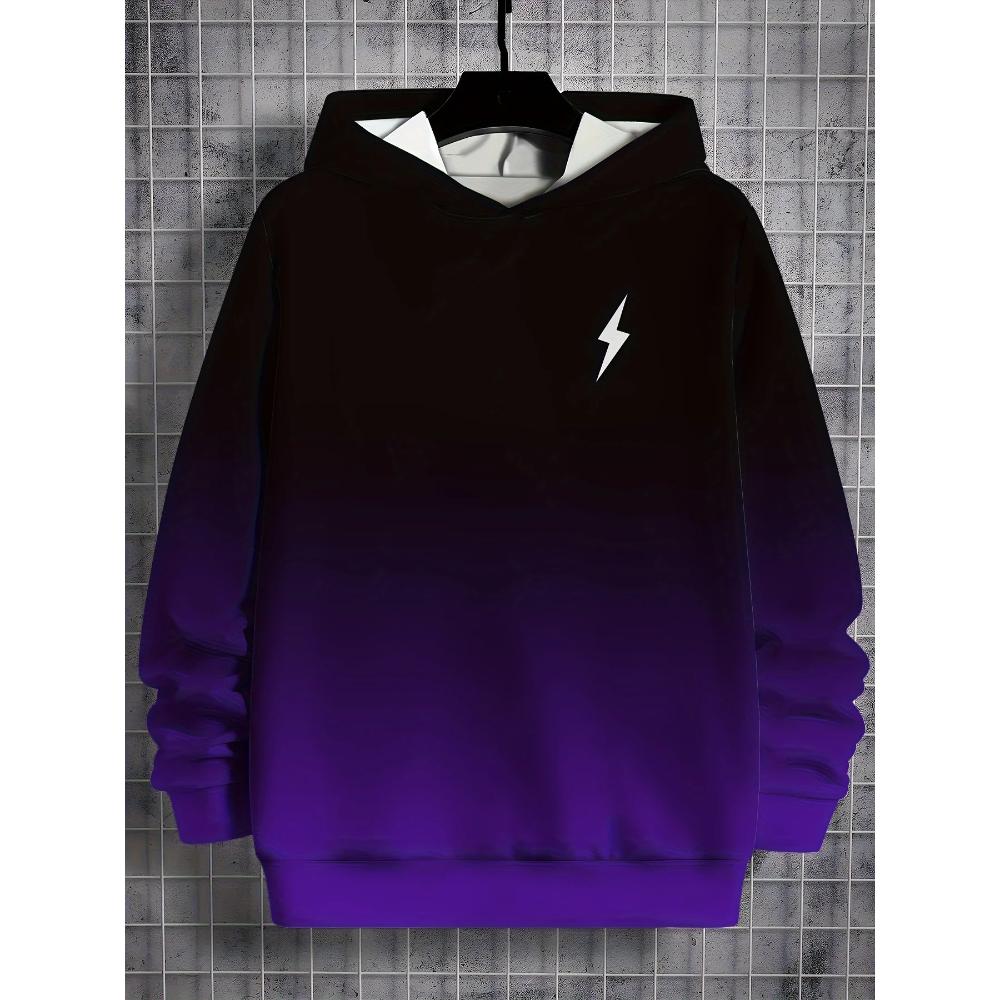 Men's Gradual Change Fashion Sweatshirt Casual Loose Hoodie Versatile Hoodies Sweatshirts Men’s
