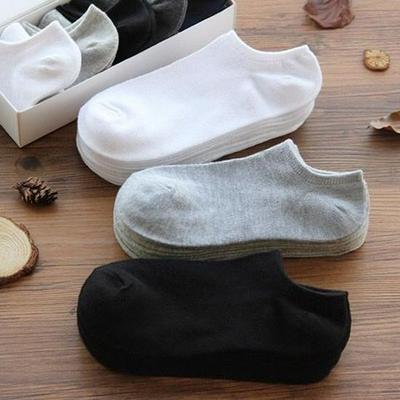 Unisex Breathable Summer Socks - Thin, Sweat-Absorbent, Deodorant, Black/White/Gray, Year-Round Short Boat Style