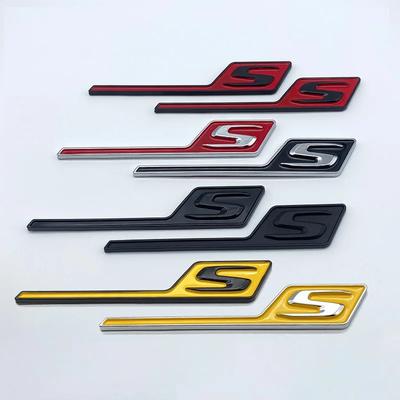 Car S Logo Emblem Badge ABS Metal Sticker For Benz E63S C63S GLC63S GLE63S GLS63S GTR GT Series CLA45S Car Decoration