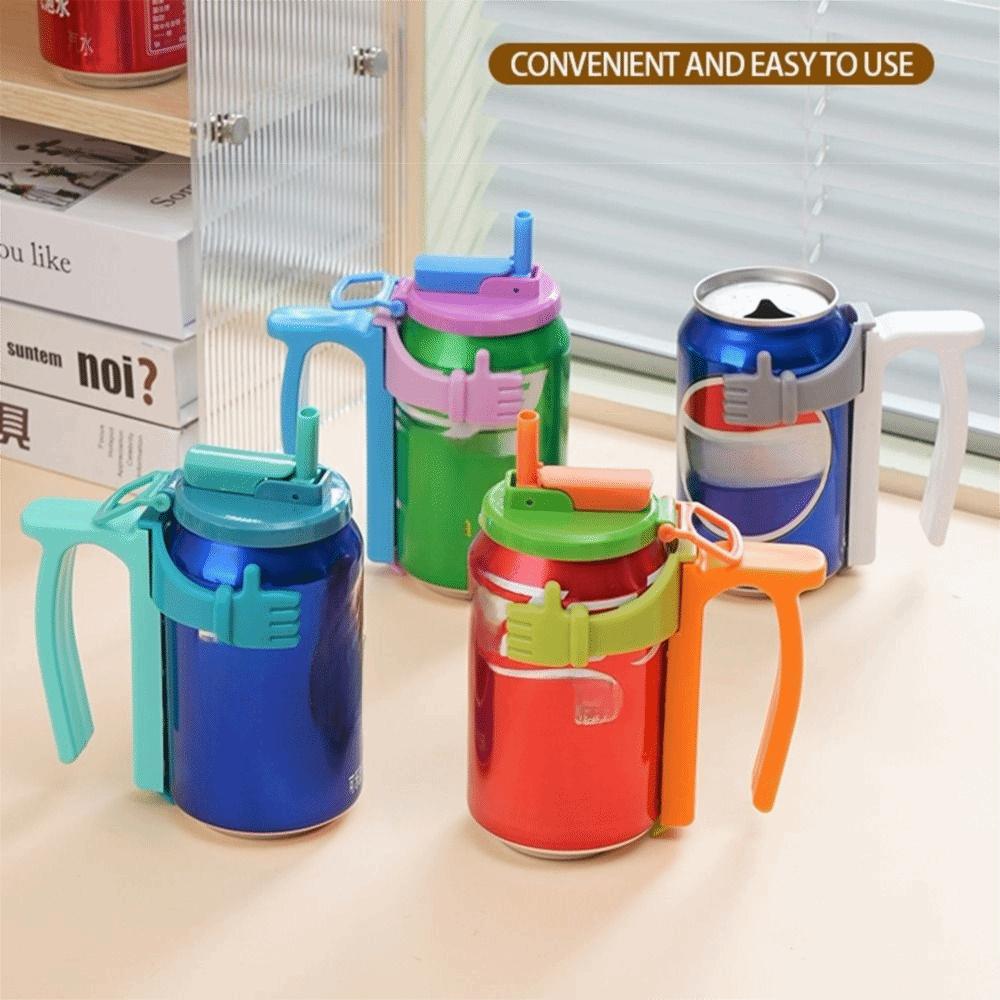 Leak Proof Soda Can Covers Portable Can Straw Lid with Stand  Standard 12oz