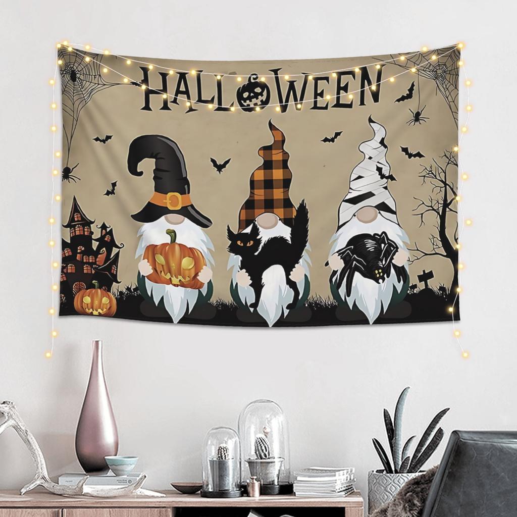Halloween Girl Pumpkin Mountain Print Tapestry Wall Hanging Blanket Tapestry Home Decor Items Wall Decorations