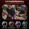 New Men Military Outdoor Sports Smart Watch 1000mAh Battery 5ATM Waterproof LED Flashlight Heart Rate Fitness Smartwatches