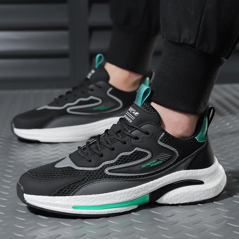 Men's Shoes Sports Shoes 2025 New Summer Mesh Breathable Soft Sole Cushioning Fashion Non-slip Wear-resistant Lightweight Casual Shoes