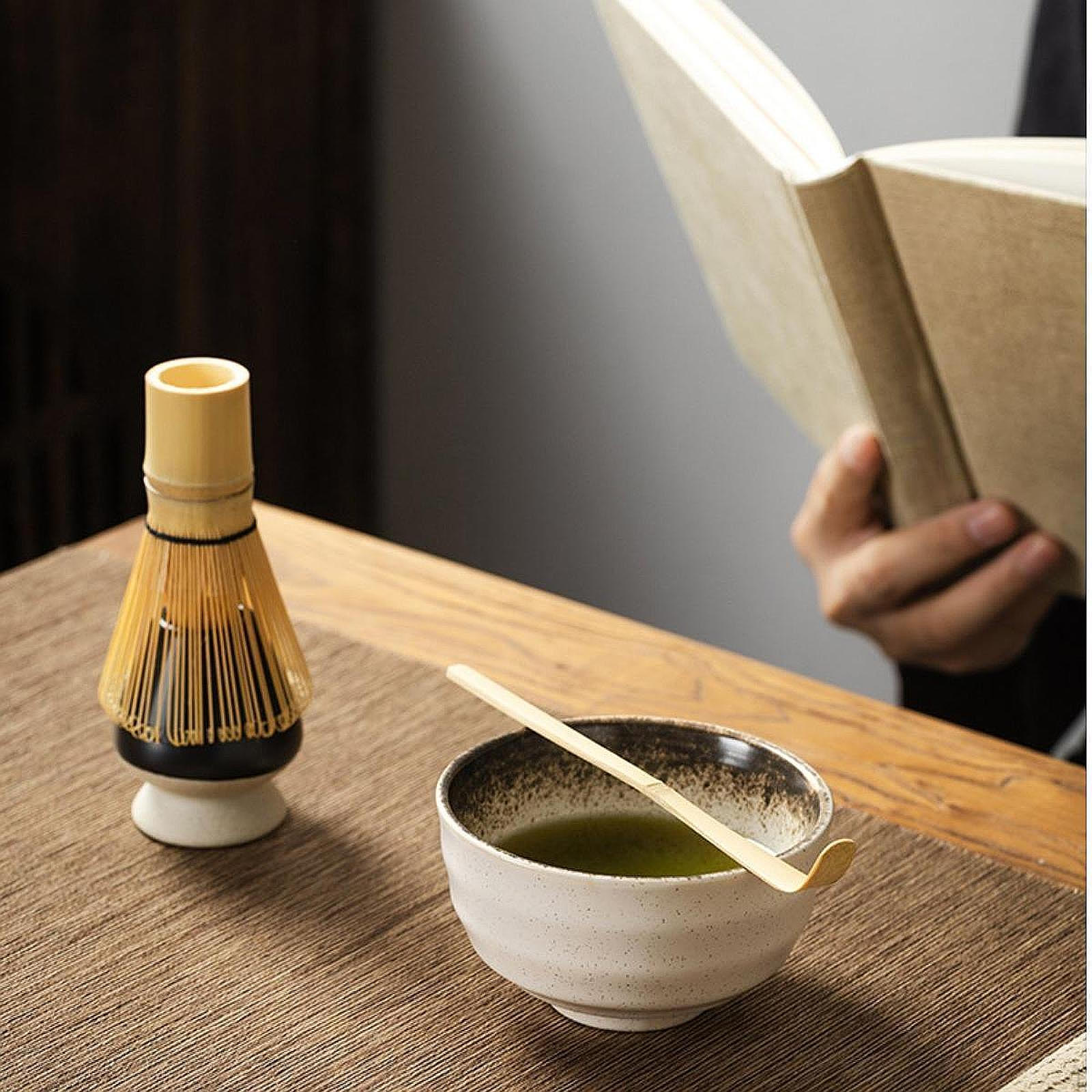 Japanese Tea Set for Matcha Enjoyment White Bowl