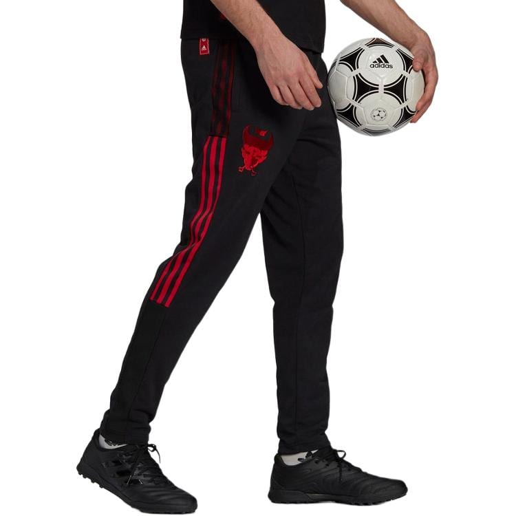 Adidas Bayern Munich Black Knitted Sweatpants Men's Black Moderate Skinny Pants GK8630