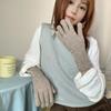 Korean Style Autumn/Winter Pearl Fingerless Touchscreen Wool Gloves for Women
