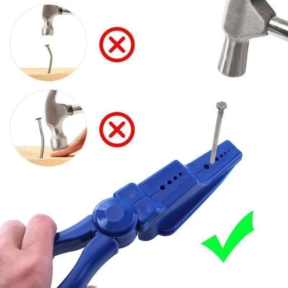 Plastic Sliding Joint Nail Holding Pliers Hand-Operated Nail Fixing Tool  Hammering Nails