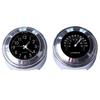 2 Pezzi Orologio al Quarzo e Termometro per Moto 7/8 Pollici Impermeabile Orologio per Manubrio Bici Accessori Universali in Alluminio