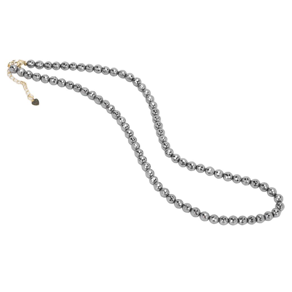 Terahertz Runde Perlen Halskette 128 Facetten Naturstein Terahertz Halskette für Frauen