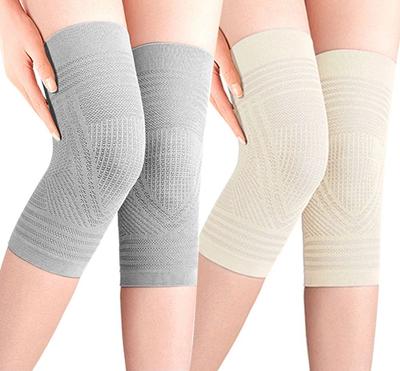 1 Pair Ultra Thin Knee Support Brace Coldproof Anti-Slip Knee Breathable Knee Compression Sleeves Injury Ease Sports Knee Pads