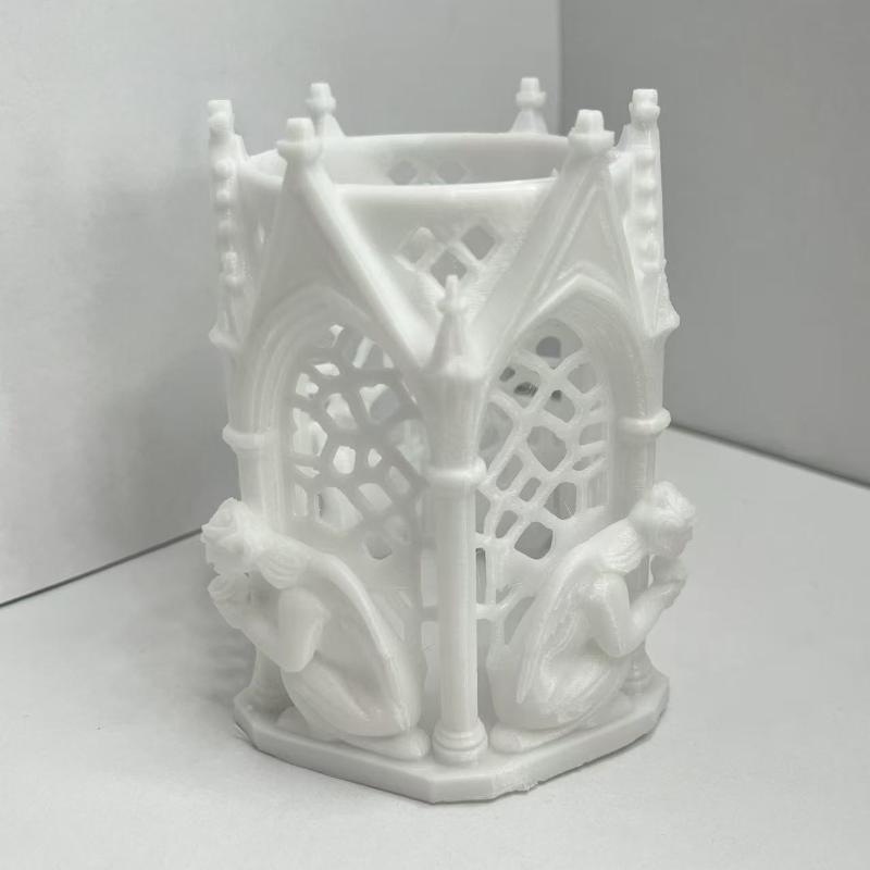 3D Printed Gothic Pen Holder Multifunctional Storage Box Eco-friendly Material for Office Stationery Vanity Use