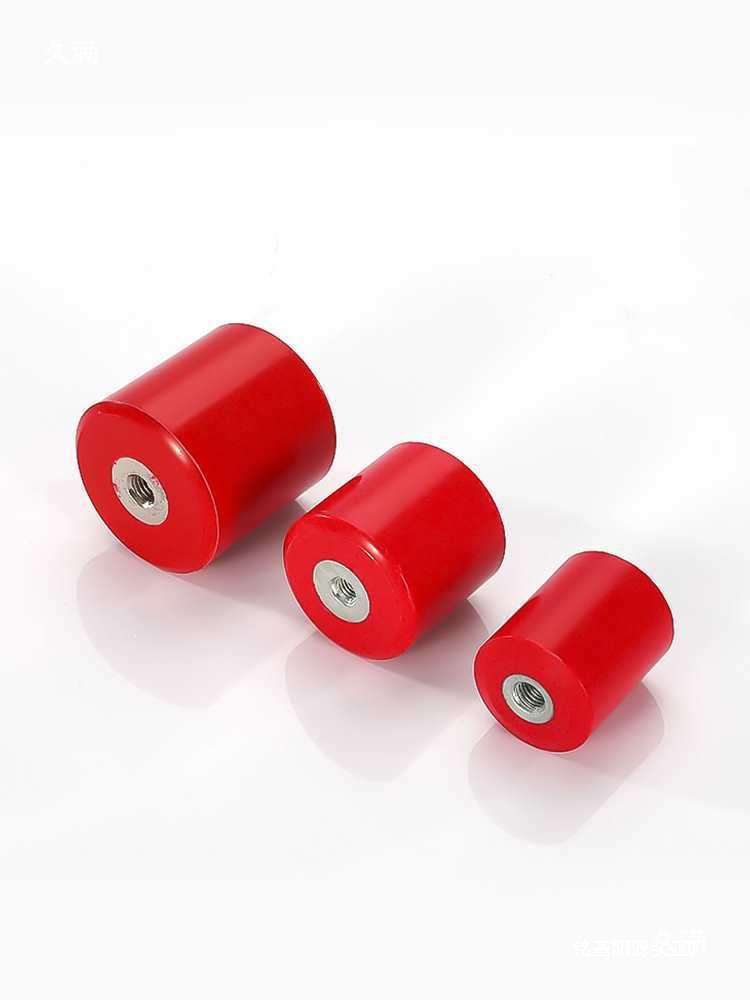 Red Cylindrical Insulating Post MNS - New Energy, Diameter Options: 20/30/40/50/60