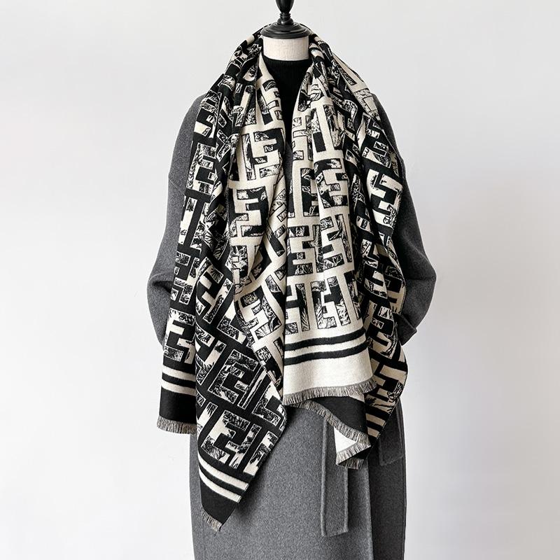 Luxury Thick Blanket Shawl Winter Warm Print Cashmere Scarf Women Wraps Bufanda Pashmina Female Travel Poncho Stoles