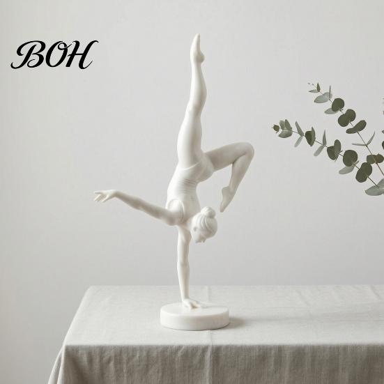Elegant Dance Lover Gifts 3D Printed Rhythmic Gymnastics Figurine, Modern Minimalist Art Sculpture, Home Office Desk Ornaments Handstand Ballet