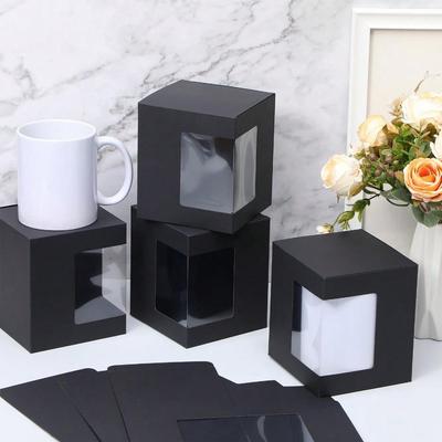 20pcs Coffee Mug Gift Boxes with Clear Window - 4.13x4.33x4.88'' - Perfect for 11oz, 12oz, 15oz Ceramic Cups