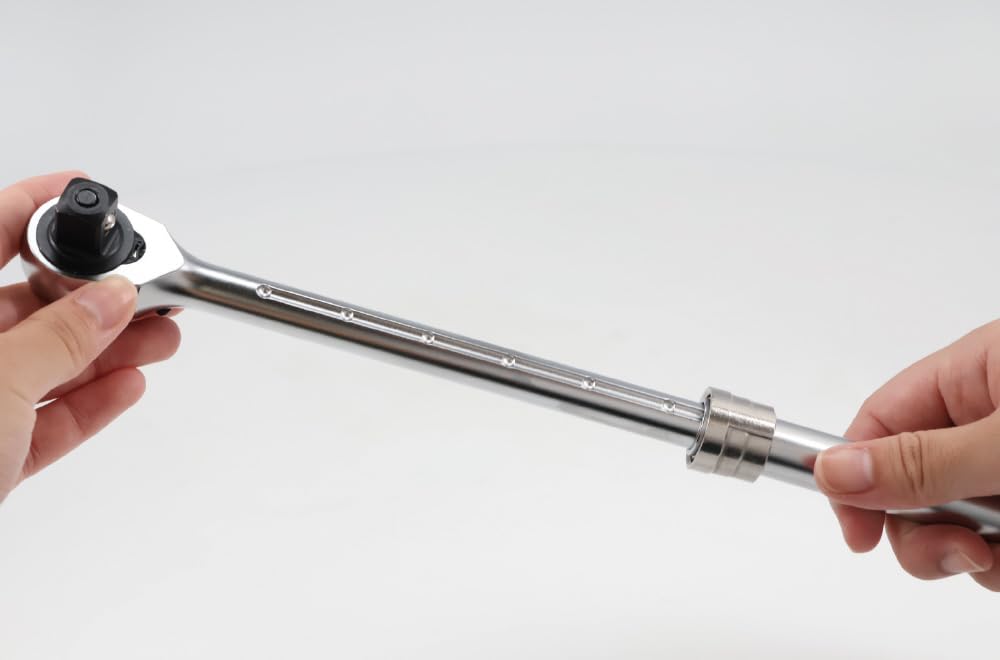 SIGNET Telescopic Ratchet 72 Overall 6 Adjustable 13582 1/2DR Handle, Gears, 260-400mm Length, Positions,