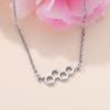 Eryun Design Sense Simple Accessories White K Four-circle Chain Glossy Necklace