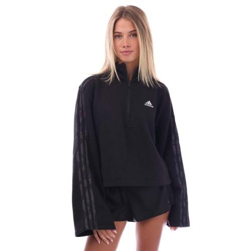 Adidas Womens/Ladies 3 Stripes Fleece Hoodie