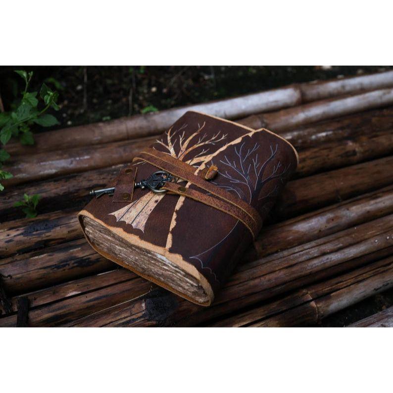 leather Journal Tree of Life - Genuine Leather Notebooks For Women - Beautiful Journal For sketches book Traveling book Blank Spell book