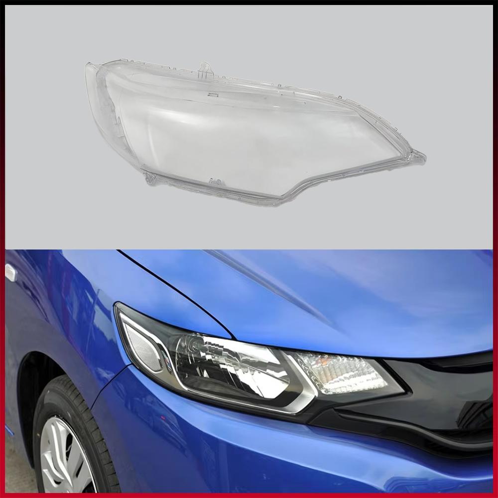 For Honda Fit Jazz GK5 2014 2015 2016 2017 2018 2019 2020 Car Front Headlight Cover Lampshade Lampcover Caps Headlamp Shell