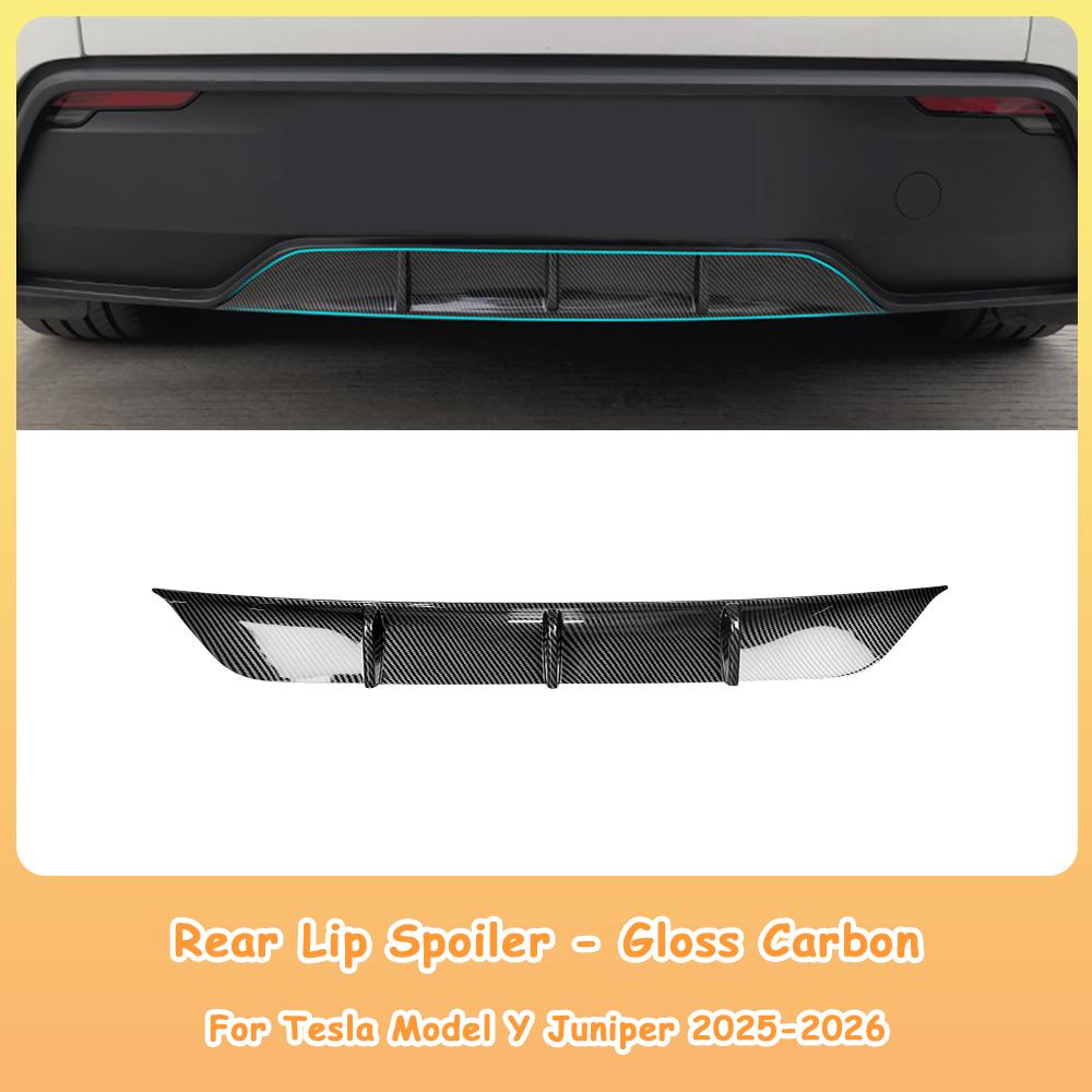 Heenvn Rear Lip Spoiler For Tesla New Model Y Juniper 2025 2026 Bumper Diffuser Protector Body Kit Exterior Accessories