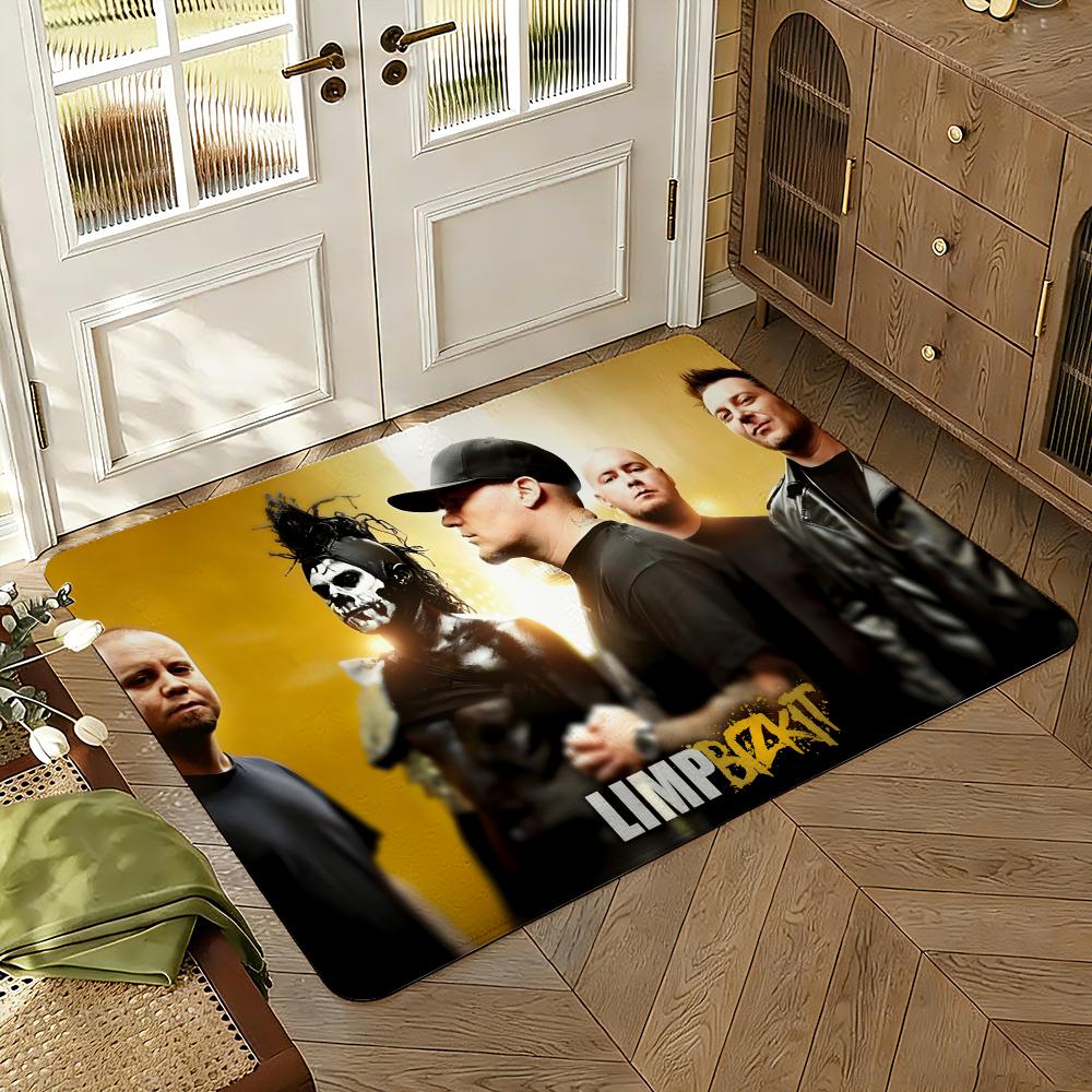 Band L-Limp Bizkit Floor Mat Soft Thickened Absorbent Non-Slip Bedroom Living Room Door Mat Home Decor Flannel Rugs