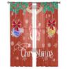 Christmas Decoration Light Ball Snowflake Sheer Curtains For Kids Bedroom Living Room Voile Curtains Xmas Kitchen Tulle Curtain