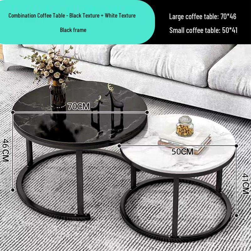 Round Light Luxury Coffee Table for Small Living Spaces