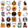 50 Scary Halloween Stickers: Cartoon Pumpkins for Notebooks, Journals, and Luggage