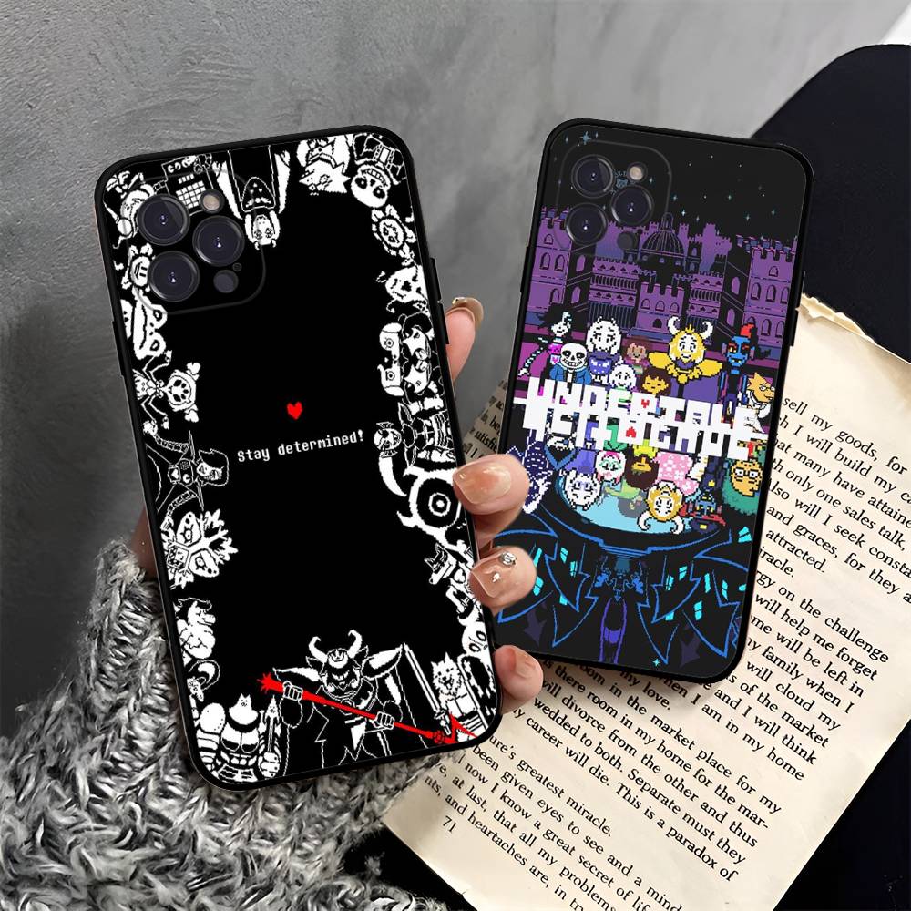 U-Undertale Game Phone Case For IPhone 17 Air 16 15 14 Plus 13 12 Mini 11 Pro Max Black Cover