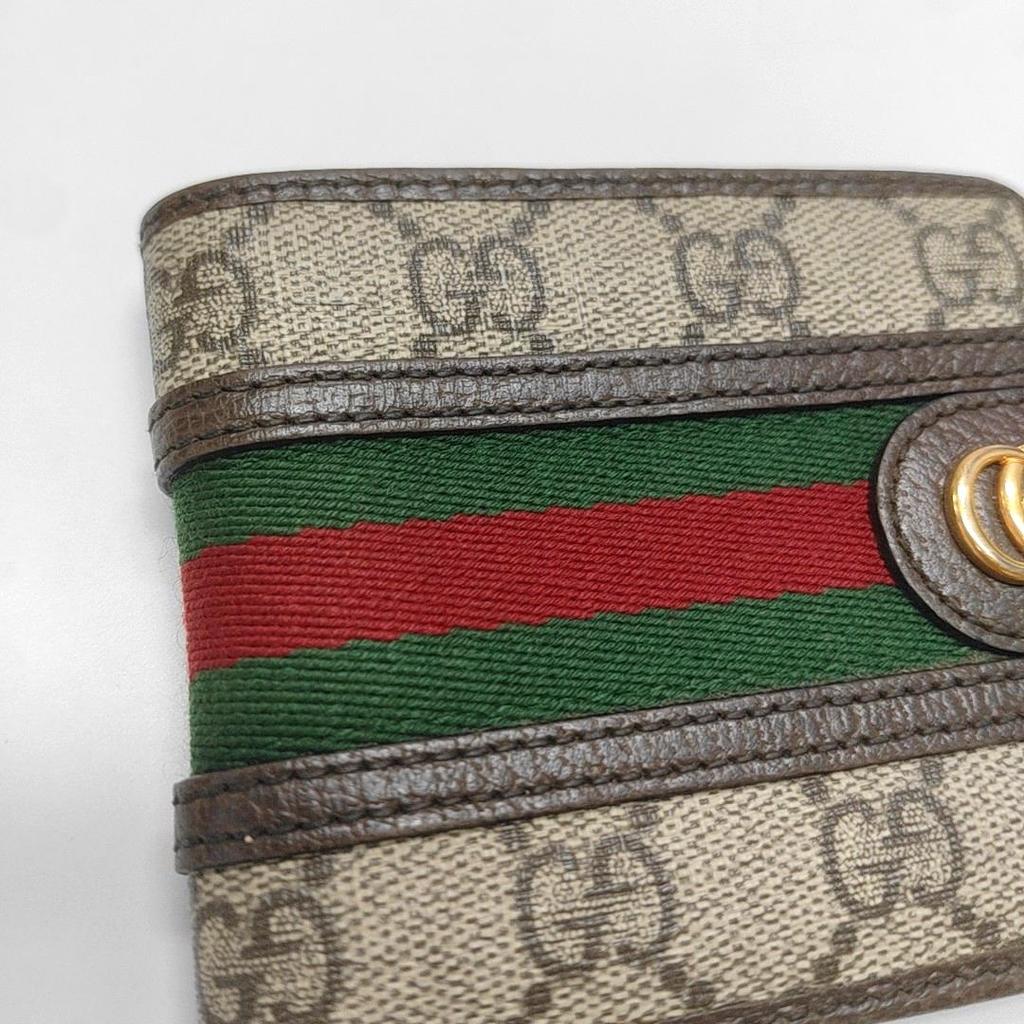 [Pre-Owned] Ophidia Double G Logo Flap Wallet - Very Good #1NT62G6