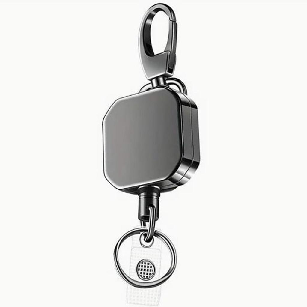 Premium Retractable Badge Reel Id Badge Holder Name Tag Lanyard Pull Keyring Metal Key Ring Belt Clip For Daily Id Carrying Needs