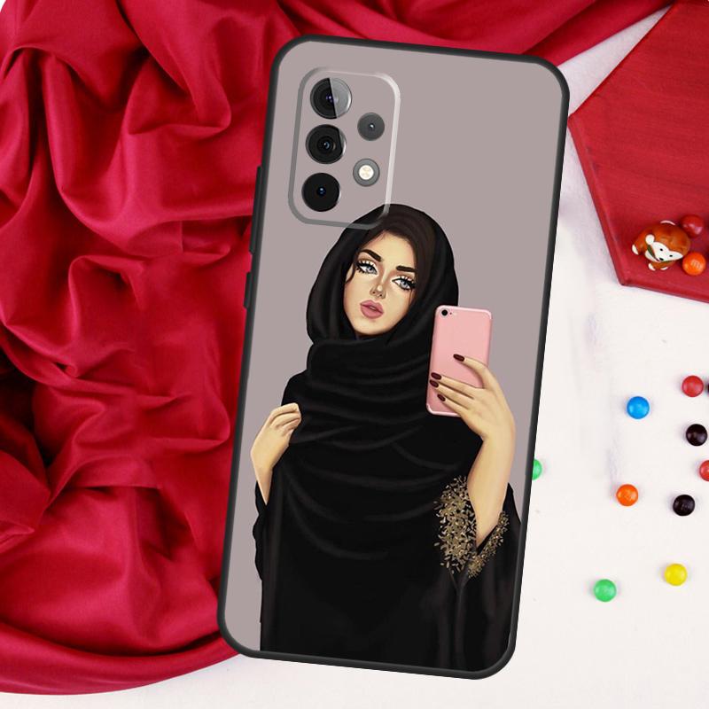 Muslim Islamic Gril Eyes Hijab For Samsung Galaxy A52 A32 A22 A54 A14 A16 A26 A36 A56 A55 A35 A05 A06 A15 A53 A33 A13 Case