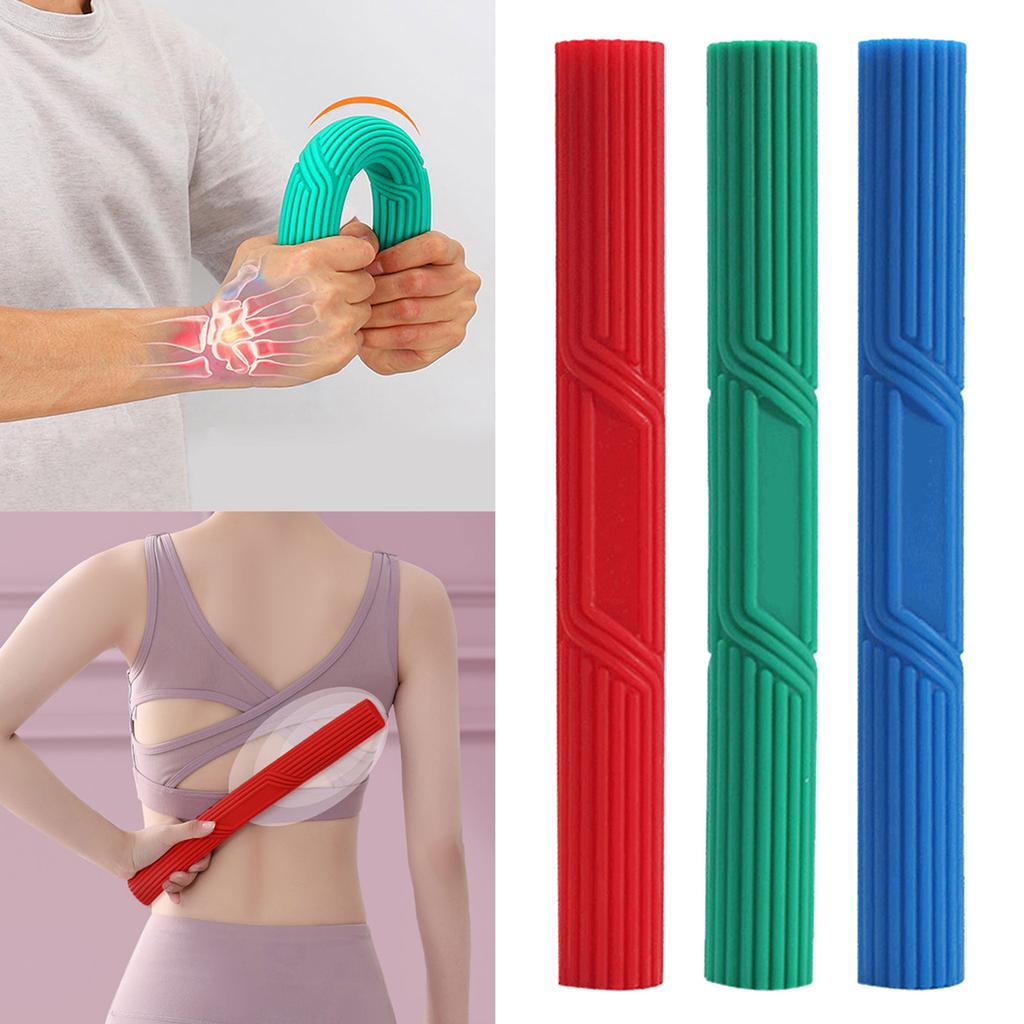3Pcs Tennis Elbow Therapies Rod Hand Grip Strength Trainer Fitness Resistance Rod Nonslip Twisting Hand Exercise Rod
