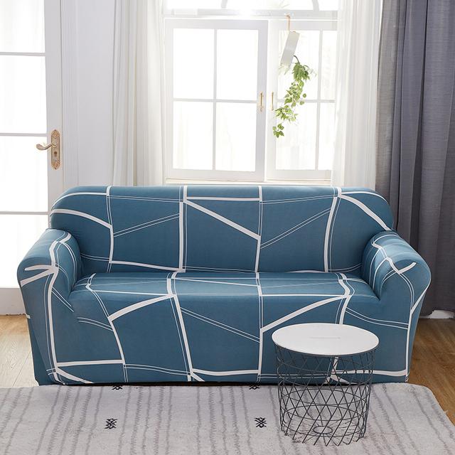 Ash Color Elastic Sofa Covers For Living Room Corner L -Shape Couch Cover Sectional Chair Slipcovers Protector Cover 1 /2 /3 /4 Seat