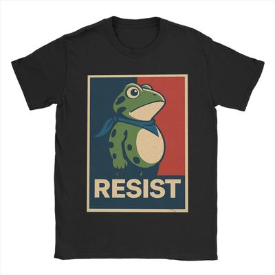 Portland Žába Protest Odpor Žába Trička Pánská Čistá Bavlna Vintage Tričko Kulatý Výstřih Trička Krátký Rukáv Oblečení 4XL 5XL 6XL