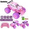 Pink RC Car Pickup Truck Electric Climbing Drop-resistant Stunt Remote Control Toy For Children Party Gift Christmas Ornament