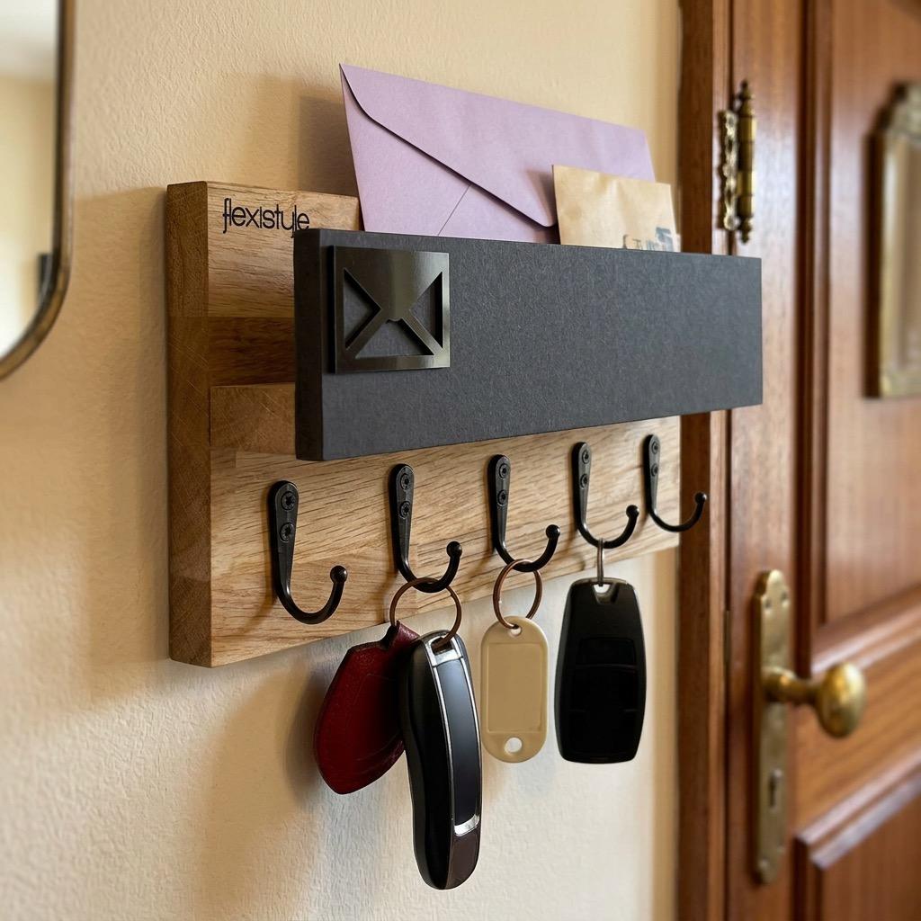 Wooden key hanger 30cm