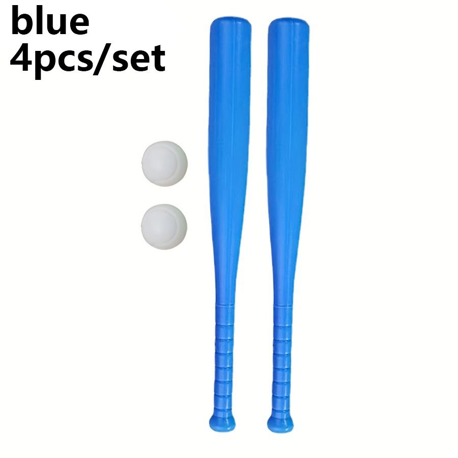 2/4pcs Lightweight Plastic Baseball Bat with Ball Set Training Practice Bat for Beginners Outdoor Sports Equipment for JXB