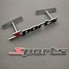 ENS1 New 3D Metal Car Sticker Logo Sports Side Fender Badge Front Grille Trunk Emblem Car Truck Universal Decor Sports Accessories