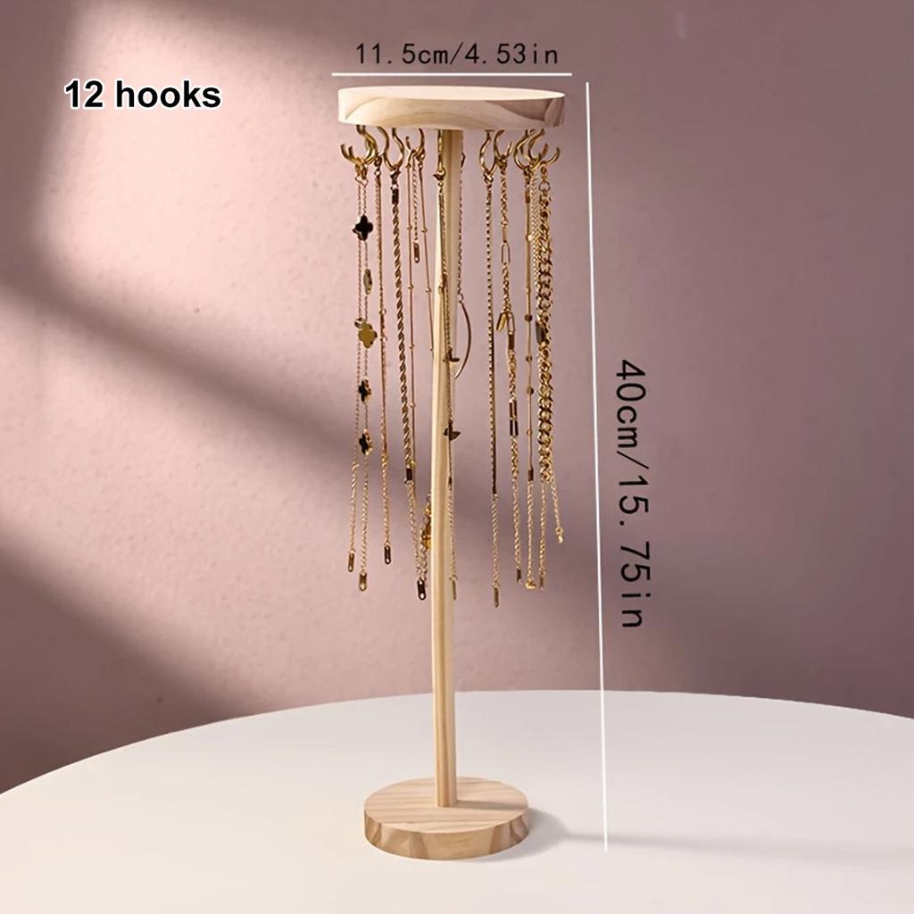 1pc,Wooden Jewelry Rack, Necklace, Earring, Pendant Display Rack, Jewelry Manager, Jewelry Hook, Multifunctional Storage Rack