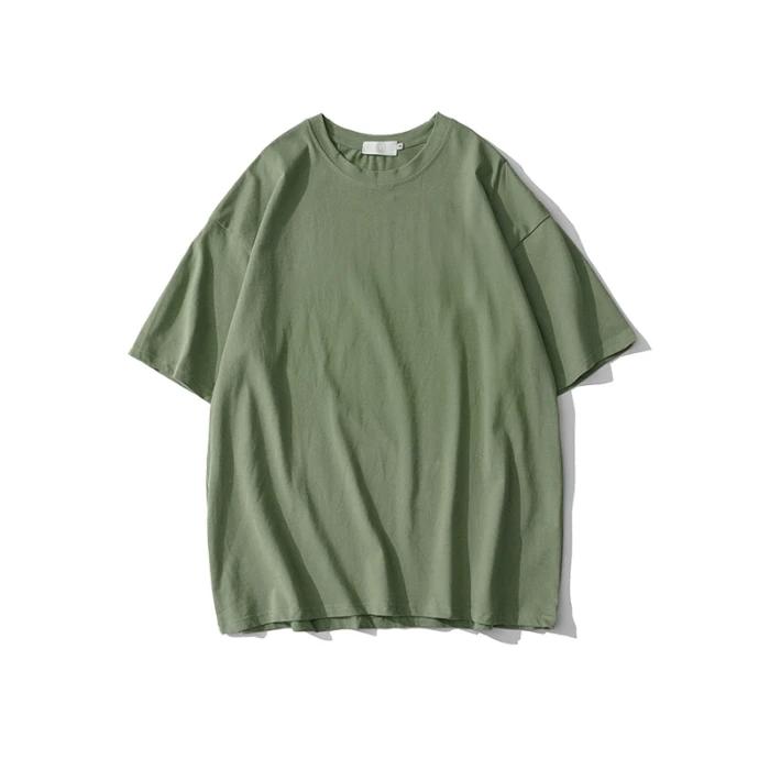 Sommer Einfarbig Reine Baumwolle T-Shirts Damen Harajuku Übergroß Kurzarm Y2k Tops Unisex Koreanische Streetwear Lässig Basic T-Shirt Weiblich Gute Qualität