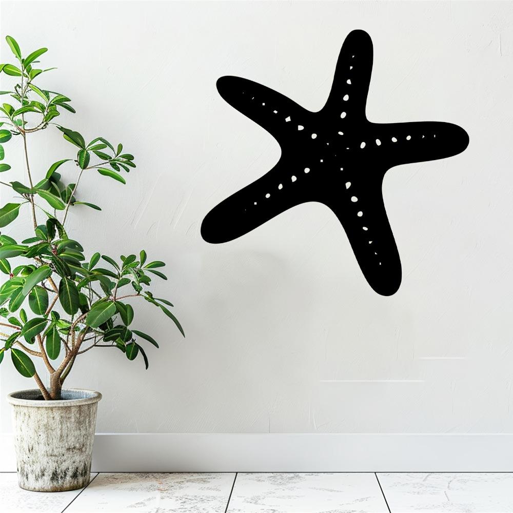 1pc Vivid Starfish Metal Wall Art Summer Beach Party Independence Day Ocean Theme Weather Resistant Iron Decor Patio Garden Fence Coastal Nautical