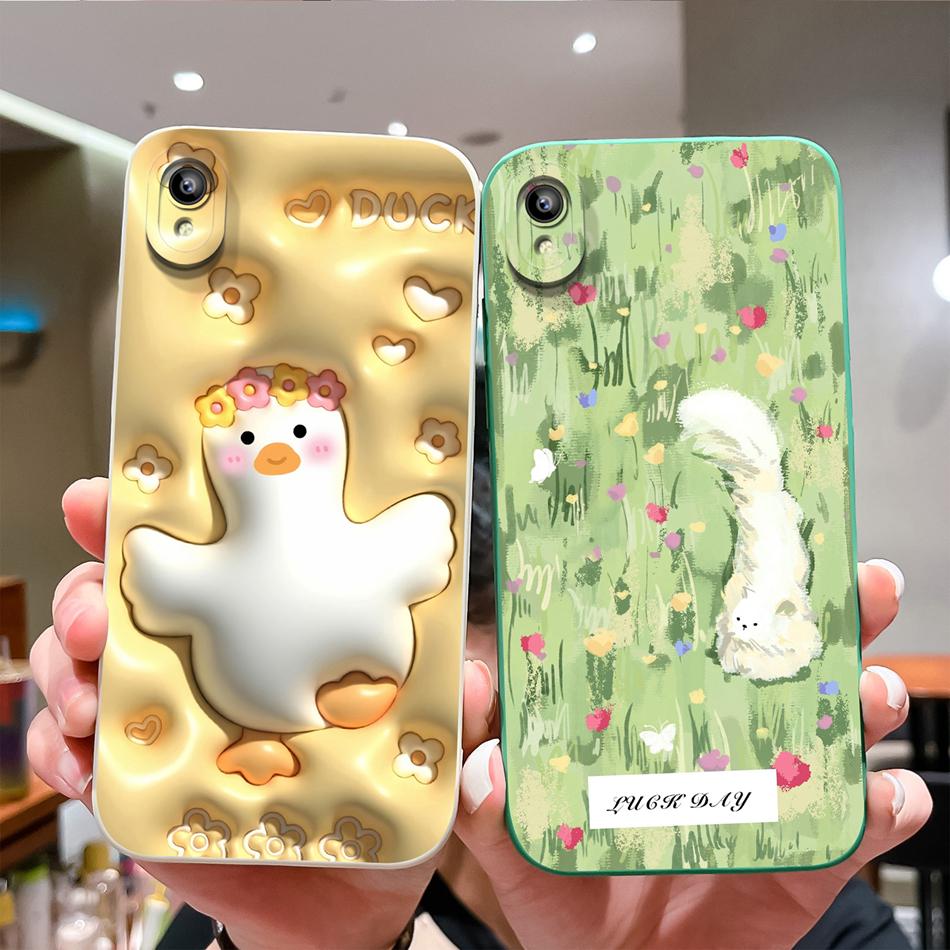 For Vivo Y93 Y93S Y91C Y91i Y90 Y1S Case Fashion Design Camera Protection Shockproof Back Cover Soft Liquid Silicone Phone Cases