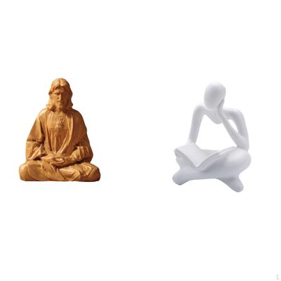 Sacred Heart Jesus Figurine Abstract Thinker Statue Collectible Gift for Hallway Bedroom Office Desk
