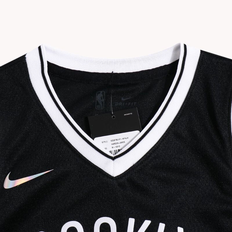 Nike Uformell sportsdrakt NBA Brooklyn Nets Harden 13 Retro Pustende Barnesett Svart 3Z2B7BU1P-NYNJH