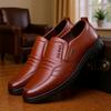 Men Breathable Round Toe Business Casual Soft Sole Korean British Style Driving Leather Shoes