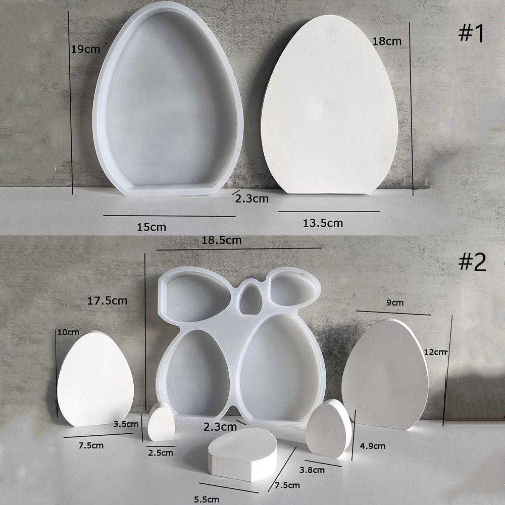 Cartoon Eggs Shape Candle Molds Handmade Drop Glue Plaster Mold  Home Table Decor