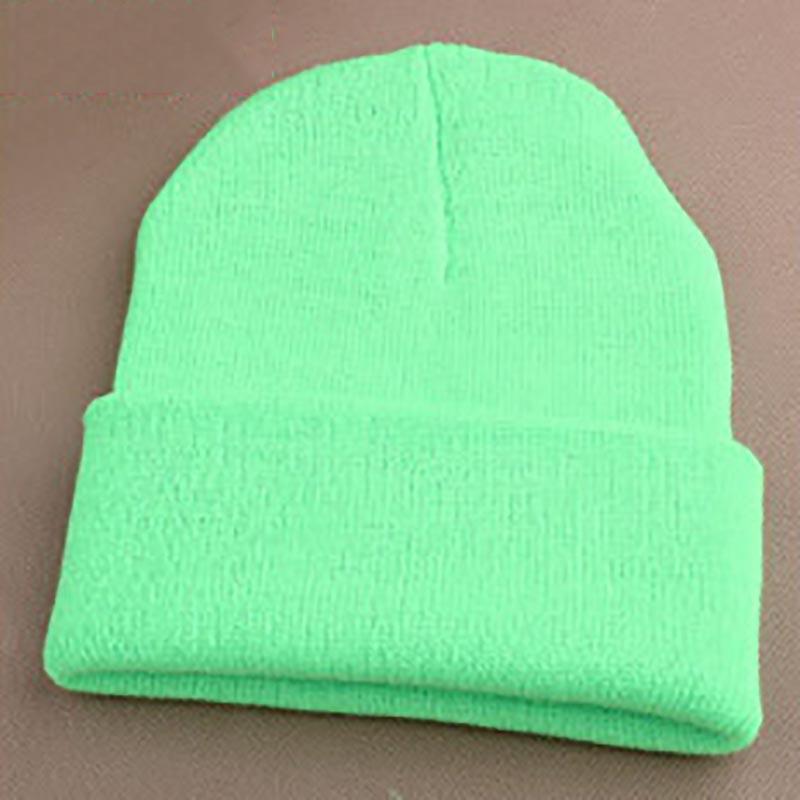 Mens Hat Beanie Ladies Womens Slouch Winter Ski Knitted Turn Up Neon Cap Warm